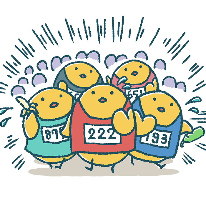 ひよこたちのマラソン